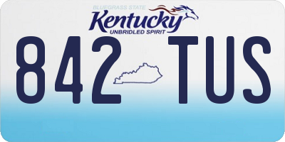 KY license plate 842TUS
