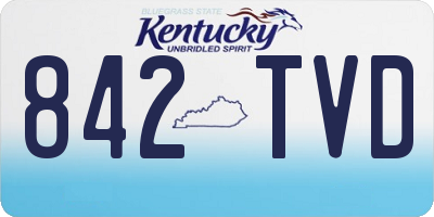 KY license plate 842TVD
