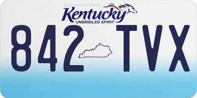 KY license plate 842TVX