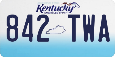 KY license plate 842TWA
