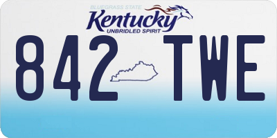 KY license plate 842TWE