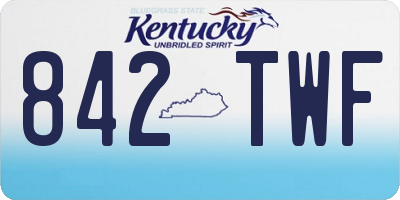 KY license plate 842TWF