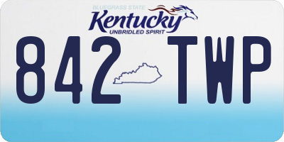 KY license plate 842TWP