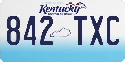 KY license plate 842TXC