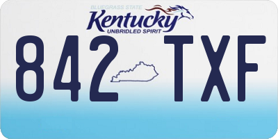 KY license plate 842TXF