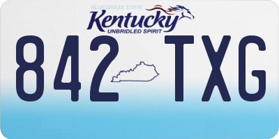 KY license plate 842TXG