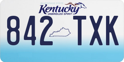 KY license plate 842TXK