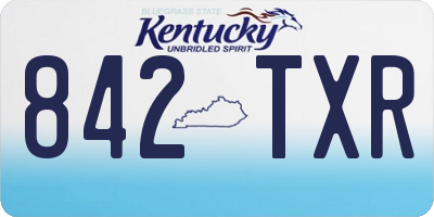 KY license plate 842TXR