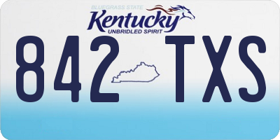 KY license plate 842TXS