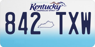 KY license plate 842TXW