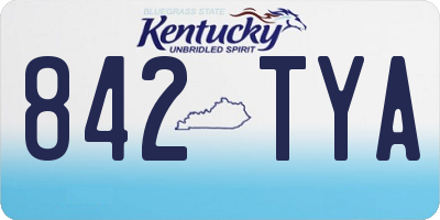KY license plate 842TYA