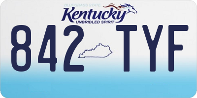 KY license plate 842TYF