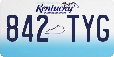 KY license plate 842TYG