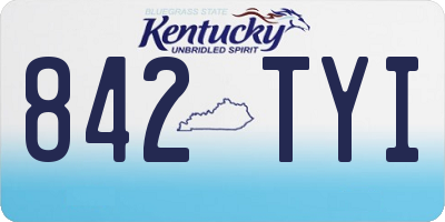 KY license plate 842TYI