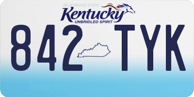 KY license plate 842TYK