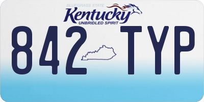 KY license plate 842TYP