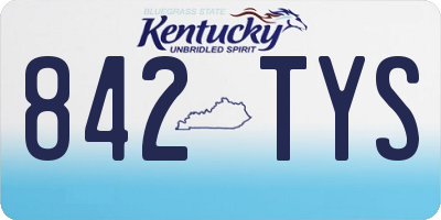 KY license plate 842TYS