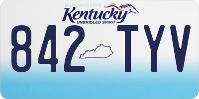KY license plate 842TYV