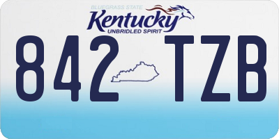 KY license plate 842TZB