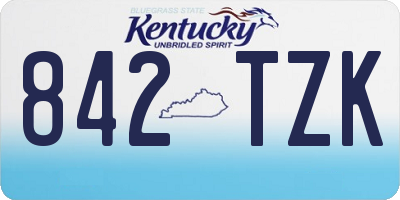 KY license plate 842TZK