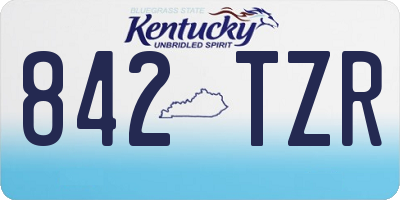KY license plate 842TZR