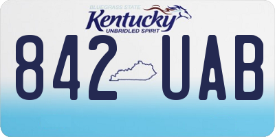 KY license plate 842UAB