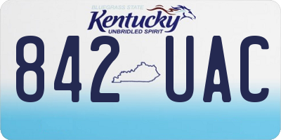 KY license plate 842UAC