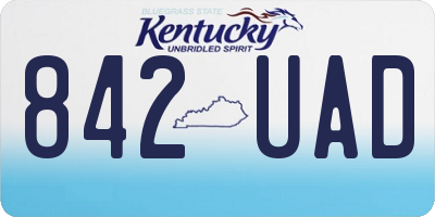 KY license plate 842UAD