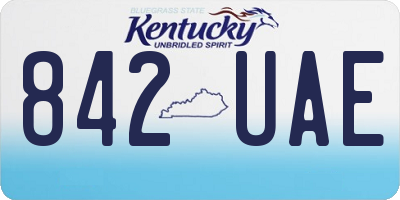 KY license plate 842UAE