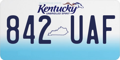 KY license plate 842UAF