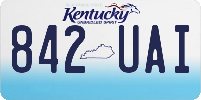 KY license plate 842UAI