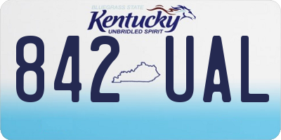 KY license plate 842UAL