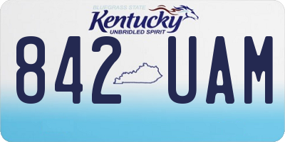 KY license plate 842UAM