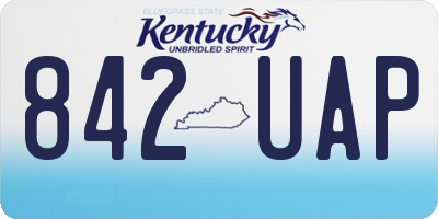 KY license plate 842UAP
