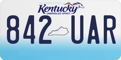 KY license plate 842UAR