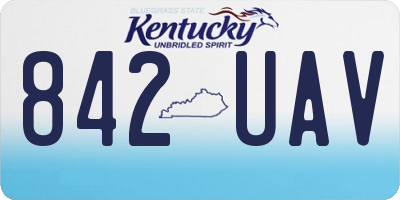 KY license plate 842UAV