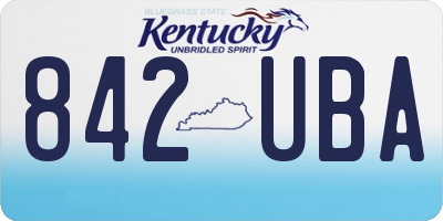 KY license plate 842UBA