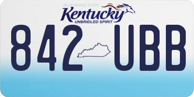 KY license plate 842UBB