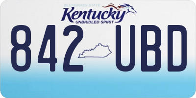 KY license plate 842UBD