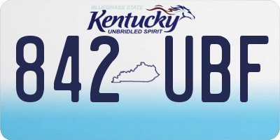 KY license plate 842UBF