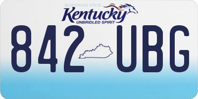 KY license plate 842UBG