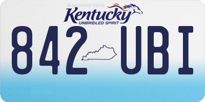 KY license plate 842UBI