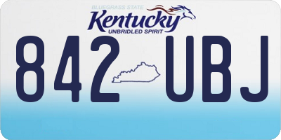 KY license plate 842UBJ
