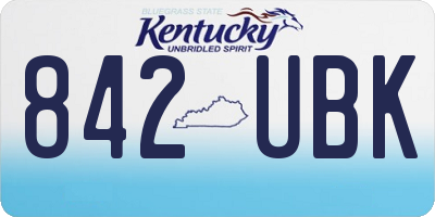KY license plate 842UBK