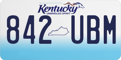 KY license plate 842UBM