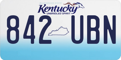 KY license plate 842UBN