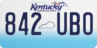 KY license plate 842UBO