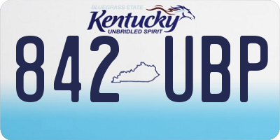 KY license plate 842UBP