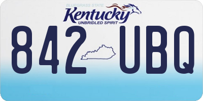 KY license plate 842UBQ