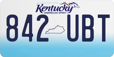 KY license plate 842UBT
